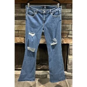 Women’s / Juniors HOLLISTER Y2K Distressed Flare Jeans Size 17R 33x31 *B5